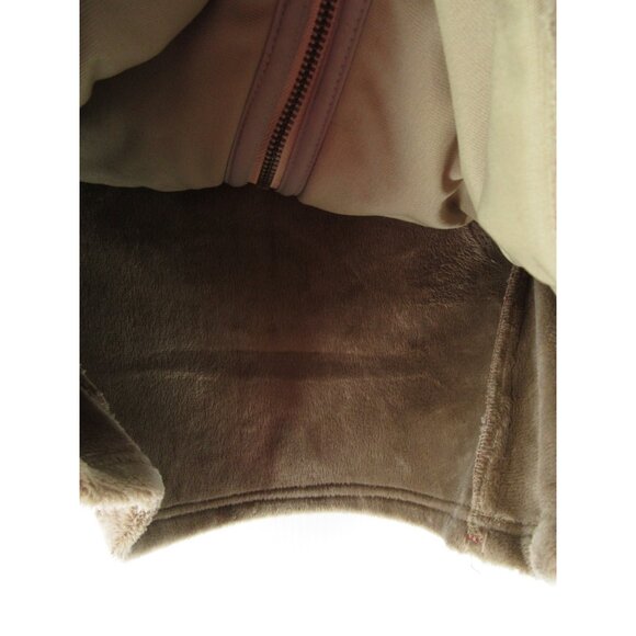 Woolrich Vest Small Cinnamon Corduroy Faux Fur Lined Jacket Full Zip - Picture 11 of 12